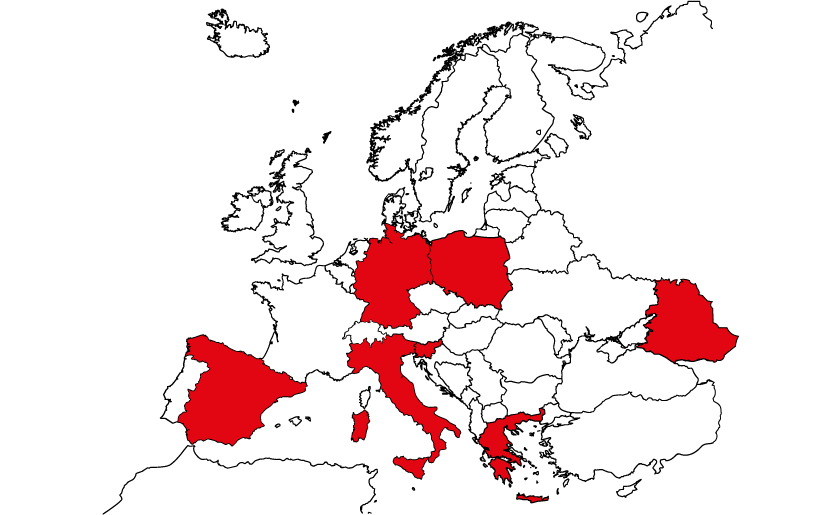 mappa europa INNOWEE