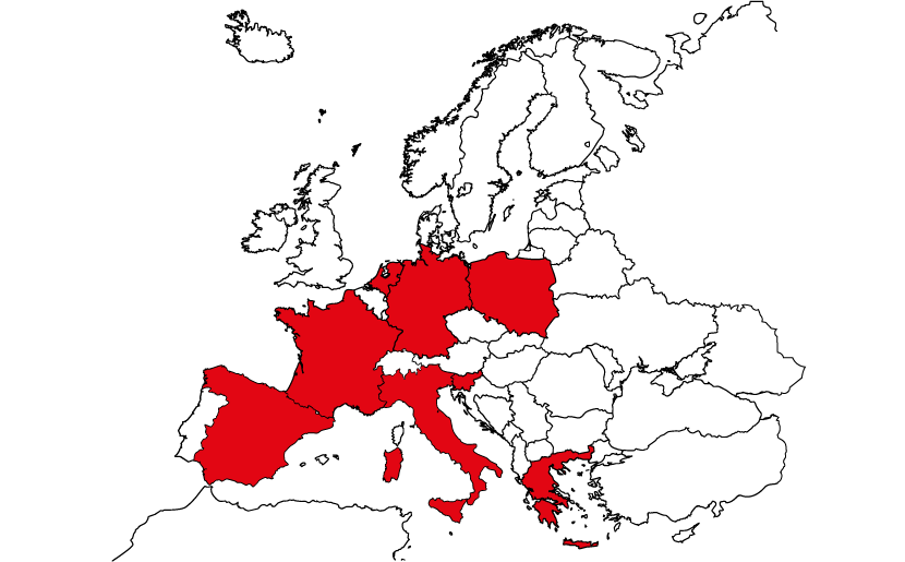 mappa europa MEssib