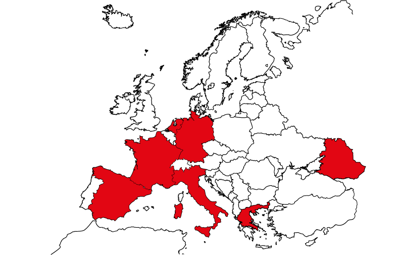 mappa europa NANOmetch