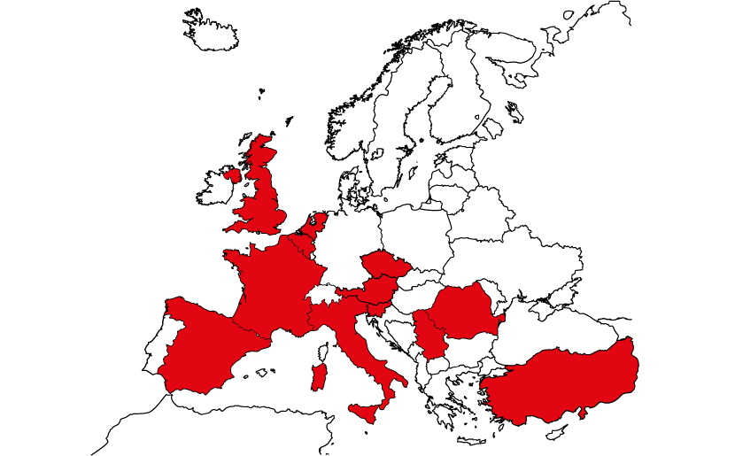 mappa europa Shelter
